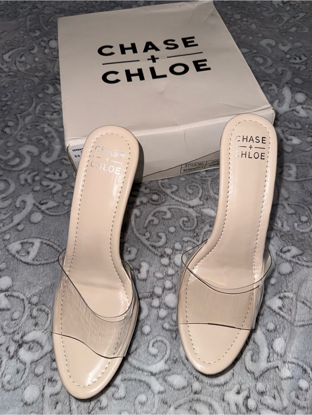 Chase + Chloe Serenity-1 Clear Nude Platform Stiletto Heels Size 9 – New
